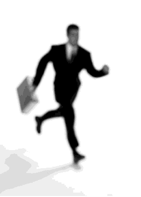 Man In Suit Running